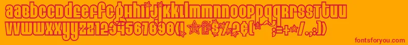 Eigh3 ffy Font – Red Fonts on Orange Background