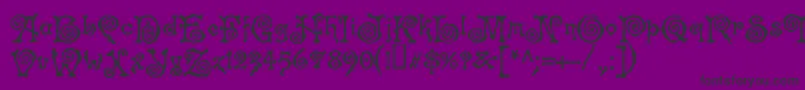 SpiralSt Font – Black Fonts on Purple Background