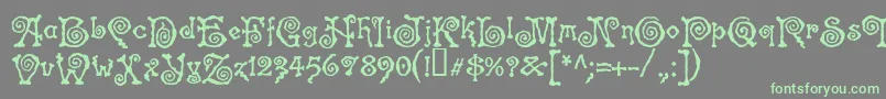Weitere Informationen zur SpiralSt-Schriftart SpiralSt-Schriftart – Grüne Schriften auf grauem Hintergrund