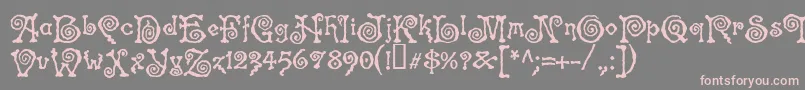 Weitere Informationen zur SpiralSt-Schriftart SpiralSt-Schriftart – Rosa Schriften auf grauem Hintergrund