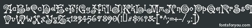 SpiralSt-fontti – valkoiset fontit