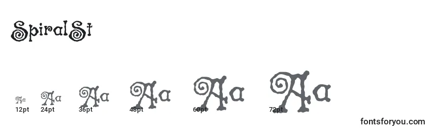 SpiralSt Font Sizes