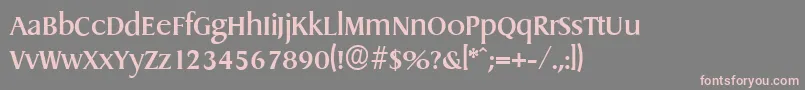 フォントDragonserialMediumRegular – 灰色の背景にピンクのフォント