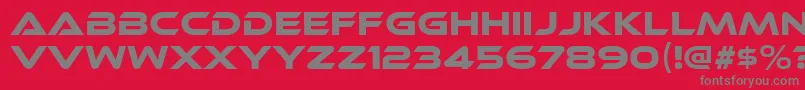 EthnocentricRg Font – Gray Fonts on Red Background