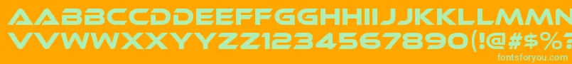 EthnocentricRg Font – Green Fonts on Orange Background