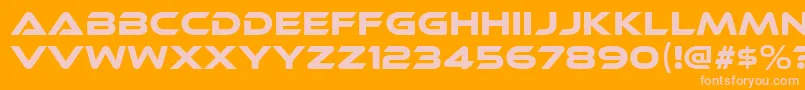 EthnocentricRg Font – Pink Fonts on Orange Background