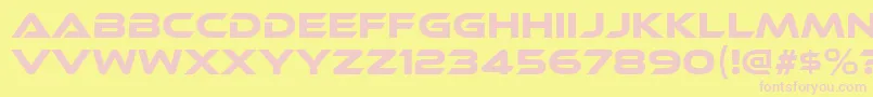 EthnocentricRg Font – Pink Fonts on Yellow Background