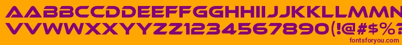 Шрифт EthnocentricRg – фиолетовые шрифты на оранжевом фоне