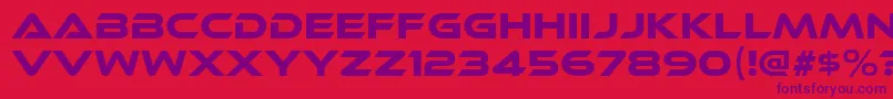 EthnocentricRg Font – Purple Fonts on Red Background