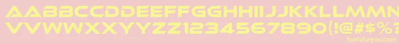 EthnocentricRg Font – Yellow Fonts on Pink Background