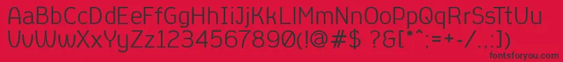 AleksandracRegular Font – Black Fonts on Red Background