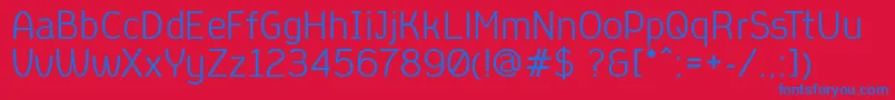 AleksandracRegular Font – Blue Fonts on Red Background