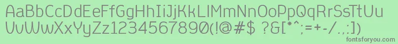 フォントAleksandracRegular – 緑の背景に灰色の文字