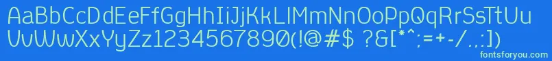 AleksandracRegular Font – Green Fonts on Blue Background