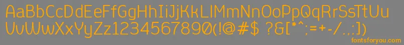 AleksandracRegular Font – Orange Fonts on Gray Background