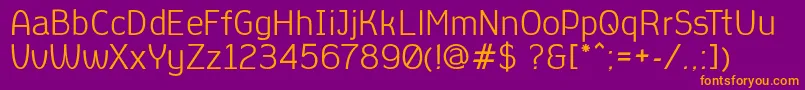 AleksandracRegular Font – Orange Fonts on Purple Background