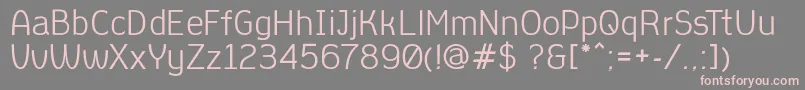 フォントAleksandracRegular – 灰色の背景にピンクのフォント
