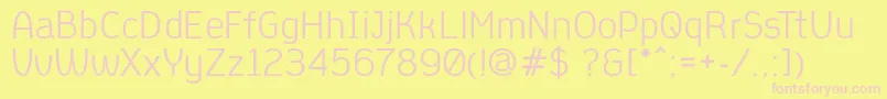 AleksandracRegular Font – Pink Fonts on Yellow Background