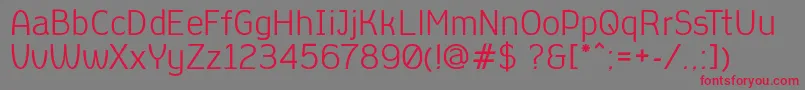 AleksandracRegular Font – Red Fonts on Gray Background