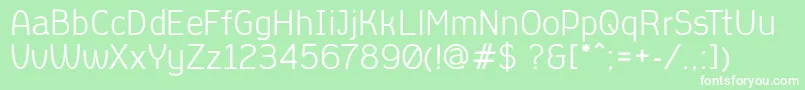 AleksandracRegular Font – White Fonts on Green Background