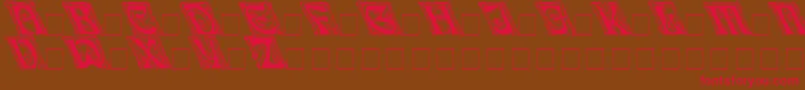 Ian Bent To Left Font – Red Fonts on Brown Background