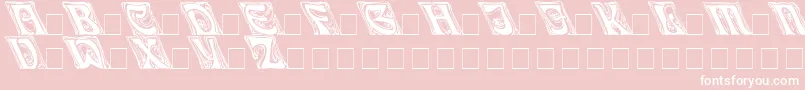 Ian Bent To Left Font – White Fonts on Pink Background