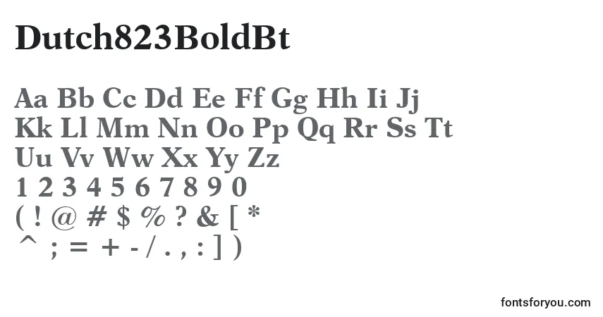 Шрифт Dutch823BoldBt – алфавит, цифры, специальные символы