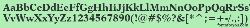 Dutch823BoldBt Font – Black Fonts on Green Background