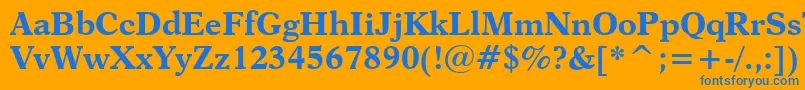 Dutch823BoldBt Font – Blue Fonts on Orange Background
