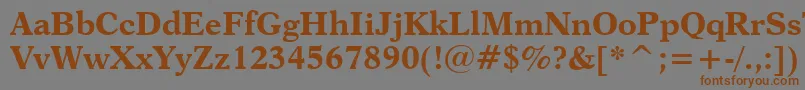 More about Dutch823BoldBt Font Dutch823BoldBt Font – Brown Fonts on Gray Background