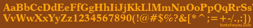 En savoir plus sur la police Dutch823BoldBt Police Dutch823BoldBt – polices orange sur fond brun
