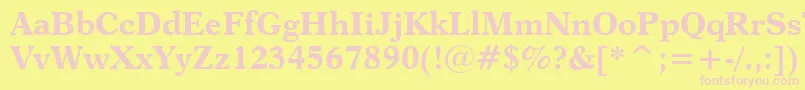 Dutch823BoldBt Font – Pink Fonts on Yellow Background