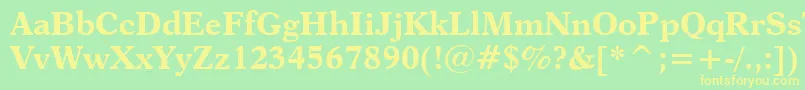 Dutch823BoldBt Font – Yellow Fonts on Green Background