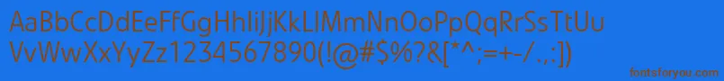 LinotypevetoLight Font – Brown Fonts on Blue Background