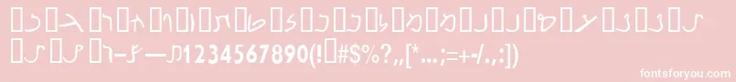 Nabataeanssk-fontti – valkoiset fontit vaaleanpunaisella taustalla