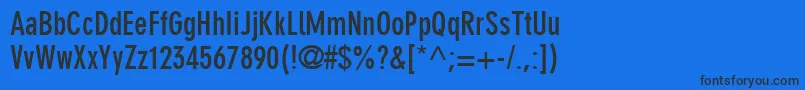 Din30640NeuzeitGroteskLtBoldCondensed Font – Black Fonts on Blue Background