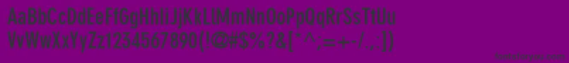 Police Din30640NeuzeitGroteskLtBoldCondensed – polices noires sur fond violet