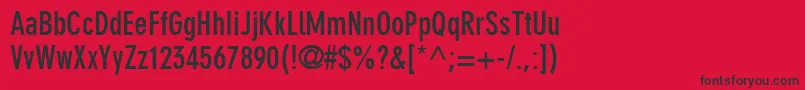 Din30640NeuzeitGroteskLtBoldCondensed Font – Black Fonts on Red Background