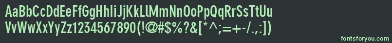 Шрифт Din30640NeuzeitGroteskLtBoldCondensed – зелёные шрифты на чёрном фоне
