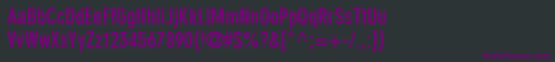 Шрифт Din30640NeuzeitGroteskLtBoldCondensed – фиолетовые шрифты на чёрном фоне