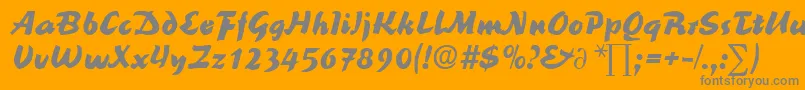 ReinerblackDb Font – Gray Fonts on Orange Background