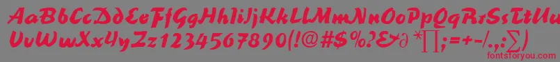 ReinerblackDb Font – Red Fonts on Gray Background