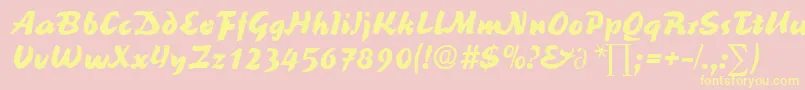 ReinerblackDb Font – Yellow Fonts on Pink Background