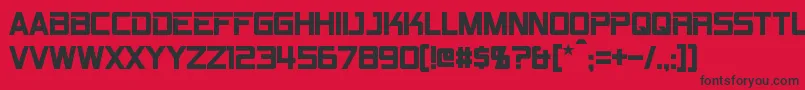フォントRpmBold – 赤い背景に黒い文字