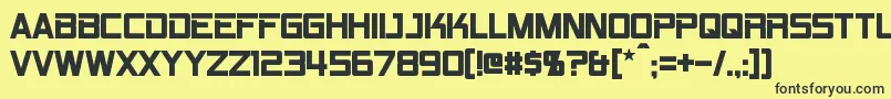 RpmBold Font – Black Fonts on Yellow Background