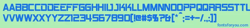 RpmBold Font – Blue Fonts on Green Background