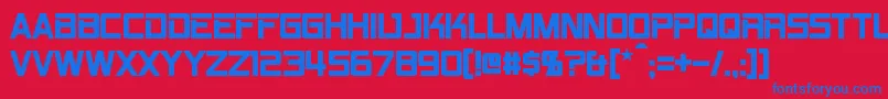 RpmBold Font – Blue Fonts on Red Background