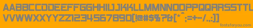 フォントRpmBold – オレンジの背景に灰色の文字