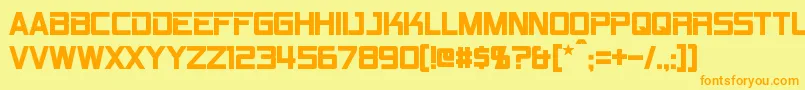 RpmBold Font – Orange Fonts on Yellow Background