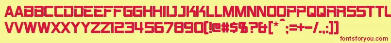 RpmBold Font – Red Fonts on Yellow Background